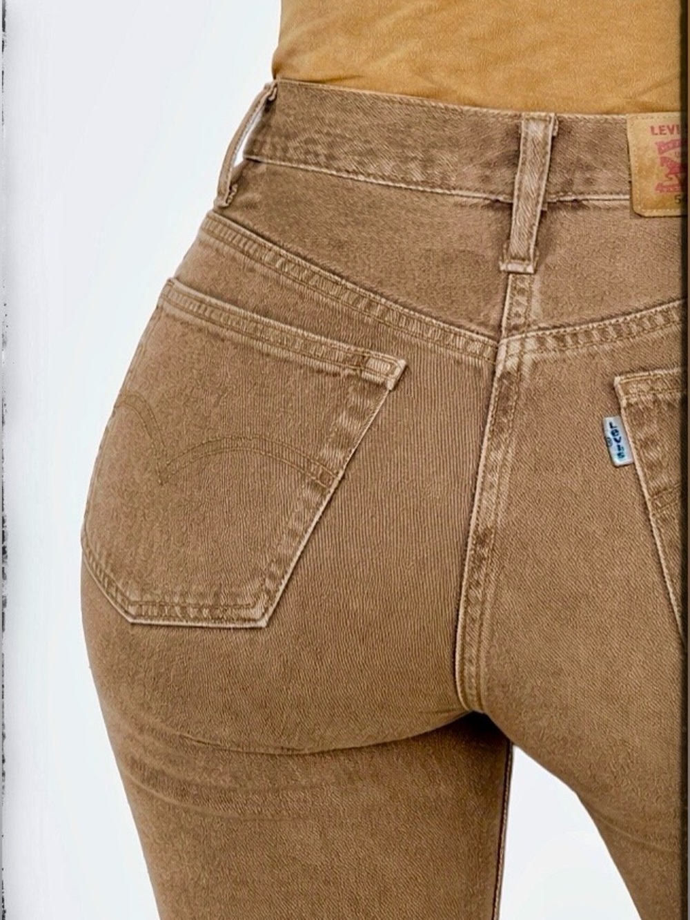 Levi’s 541 Tan High-Waisted Straight Leg Jeans
